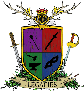 a crest showing the legacies logo